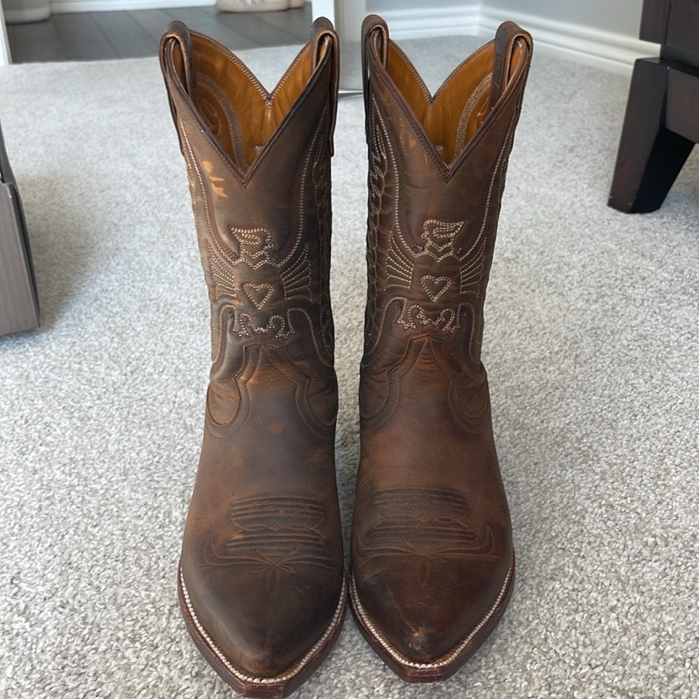 Brown Leather Heritage Boot Co. Cowboy Boots